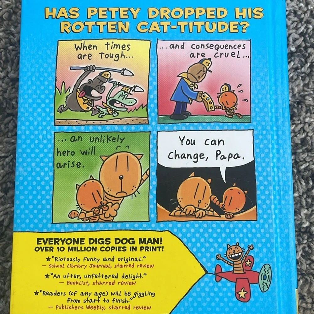 Kids book Dog Man Lord of the Fleas by Dav Pilkey comic book style scholastic